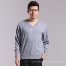 Neue Männer V-Ausschnitt dünne lange Ärmel stricken Pullover Pullover multicolor